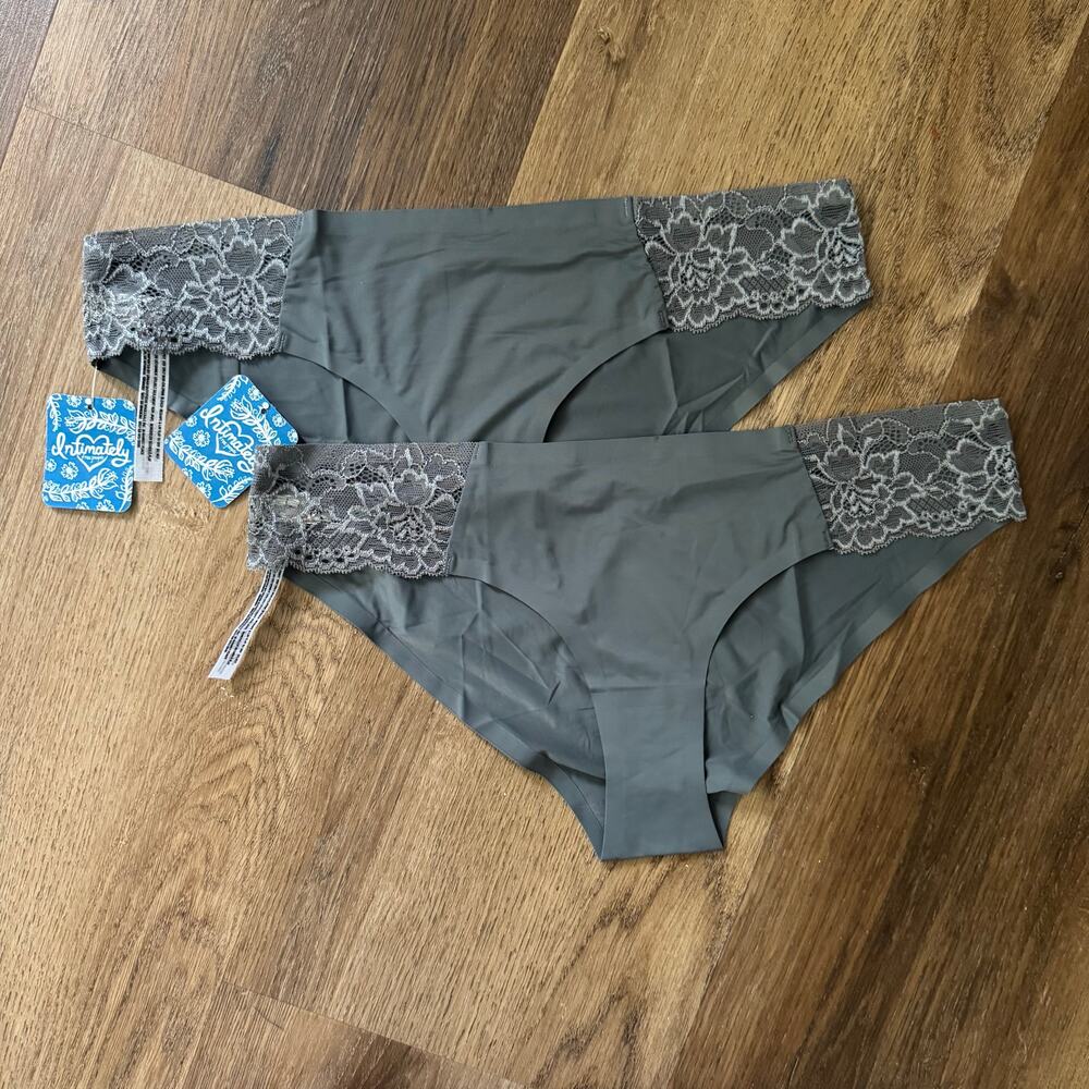 Free People Smooth Bikini in Graphite, 2 Pair